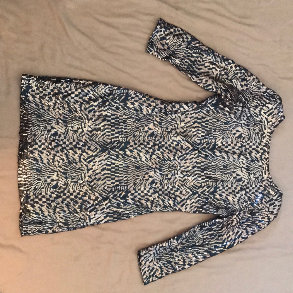 Gold/Blue Night Out Dress